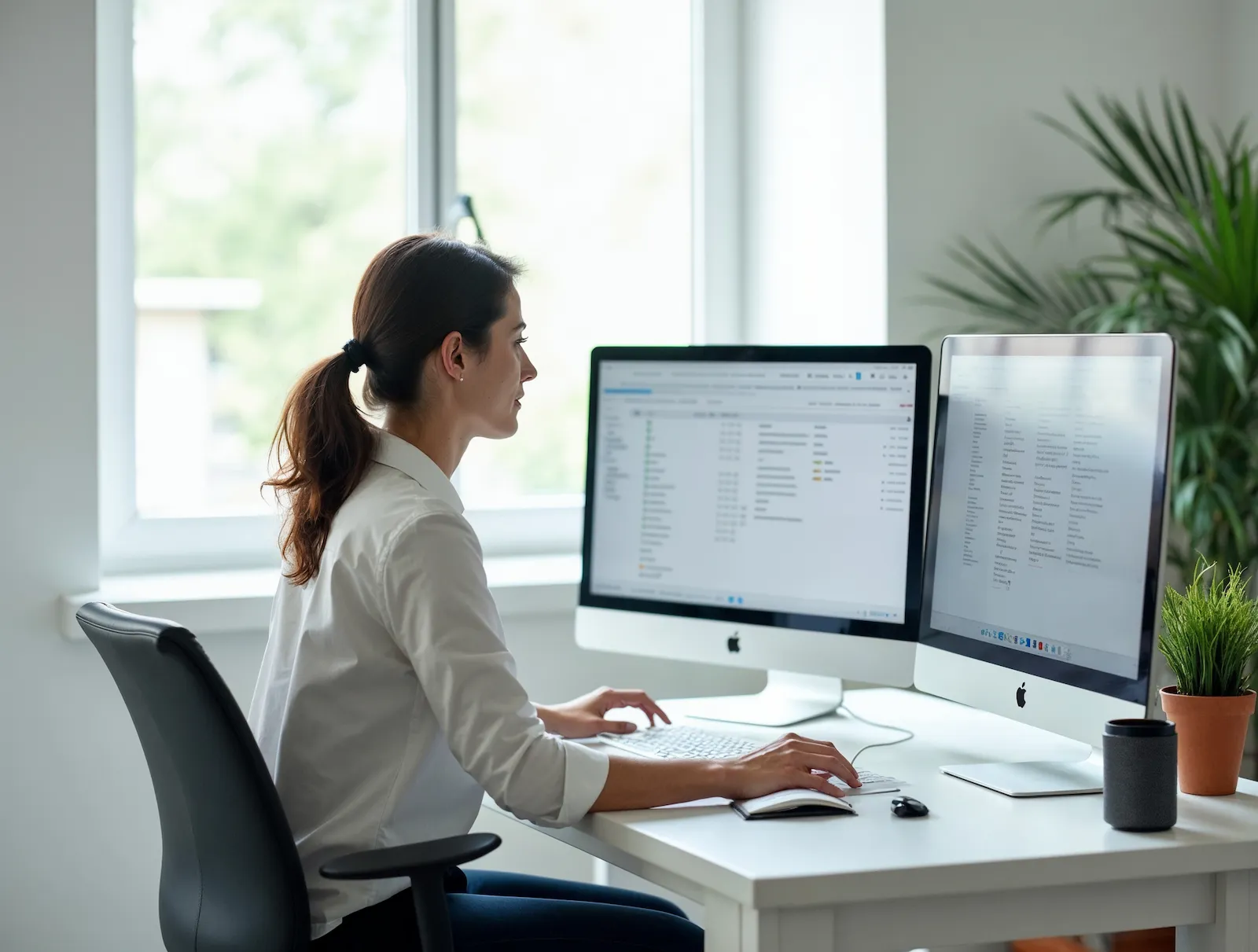 A design technology lead configuring a document management system, folder tree and permissions on screen