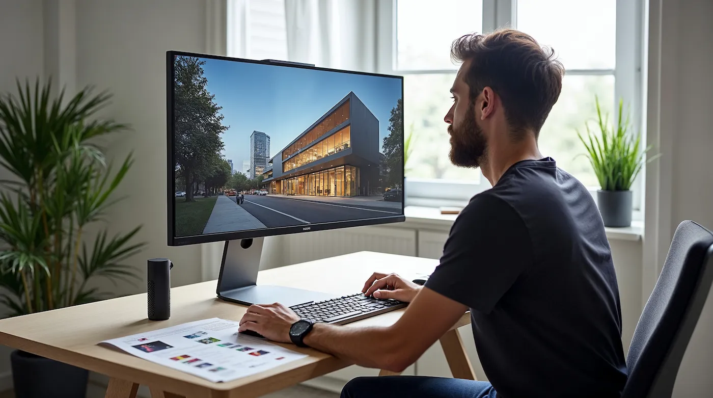 Star-Knowledge Engineering Services BIM services row featuring 3D building visualization, architectural rendering, and digital twin modeling.