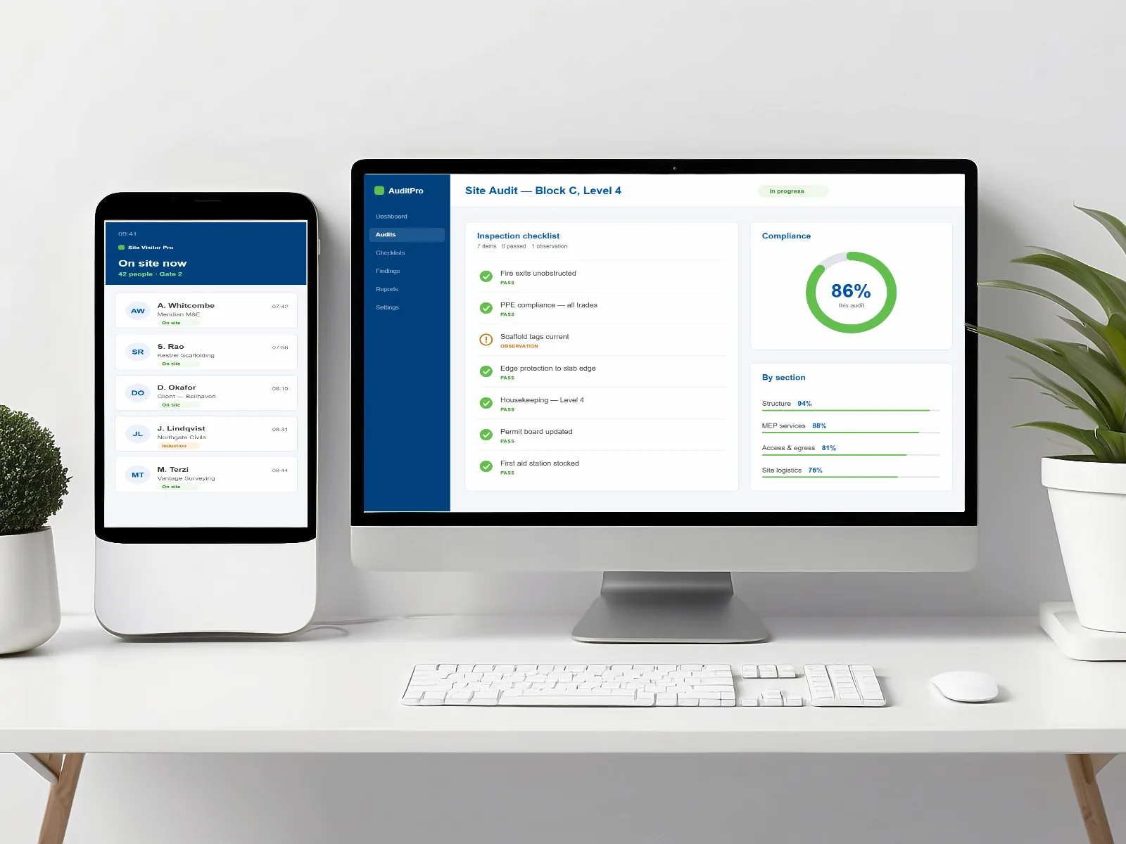 Star-Knowledge software products shown on a laptop, tablet and phone